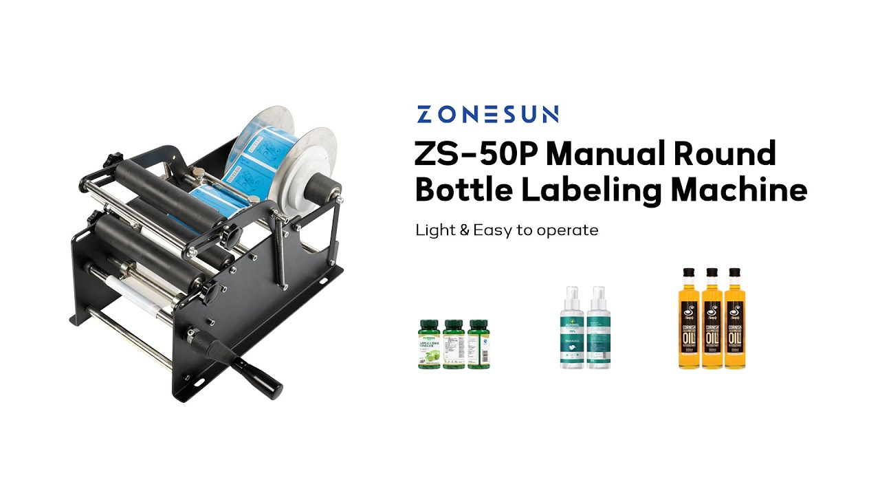 How To Use ZS-50P Manual Small Round Bottle Labeling Machine