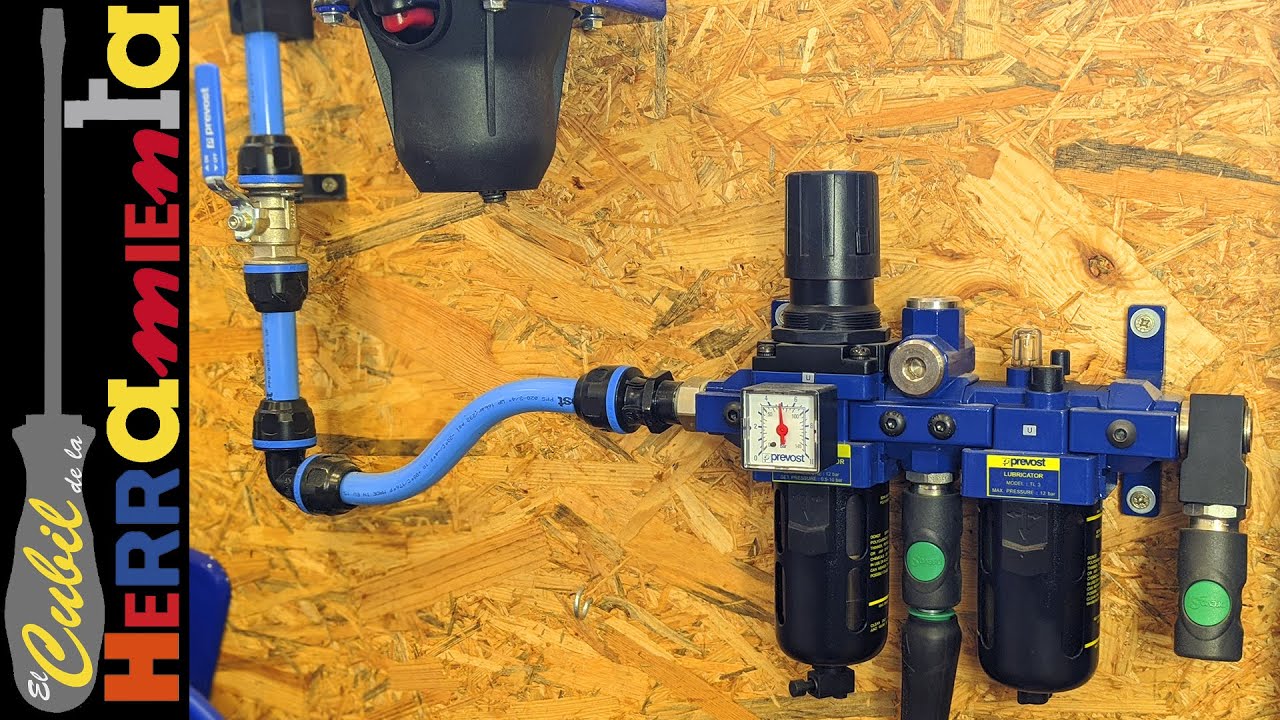 Conexiones rapida y lubricacion de aire comprimido