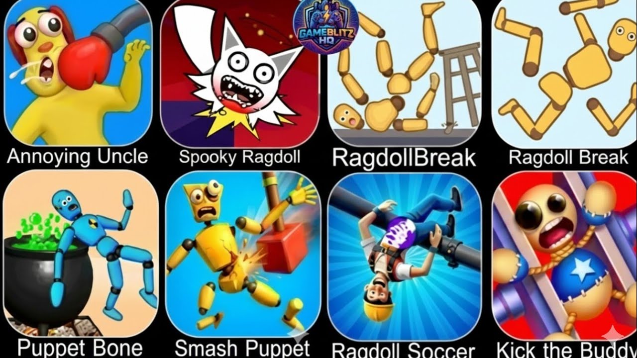 Sprunki Ragdoll Gameplay | Ragdoll Break, Kick the Buddy, Smash Puppet & More
