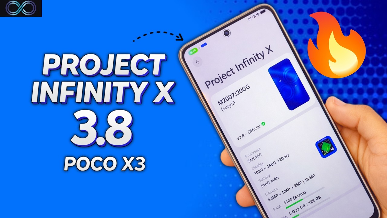 Project Infinity X 3.8 Poco X3 🔥 Пользовательская прошивка Android 16 | Полный обзор и руководств...