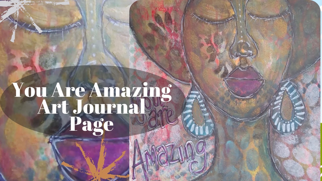 Art Journal Page - 29 Faces  - Artsy Second Sunday -  September