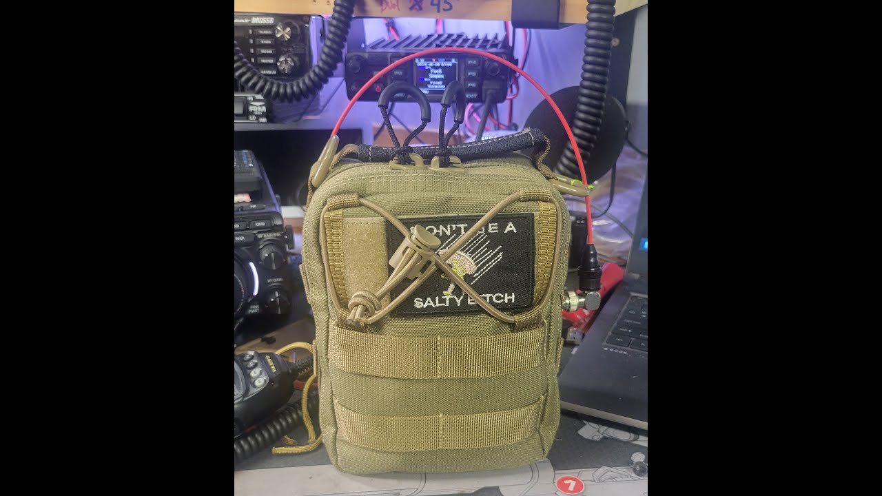 Micro Man Pack UHF/VHF/GMRS/DMR/GPS/APRS Amateur Radio Kit in an @Maxpedition bag.