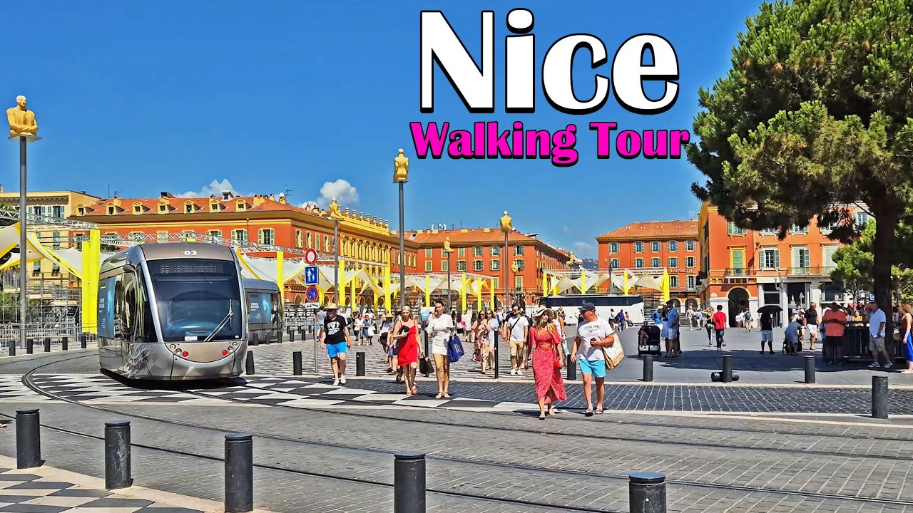 French Riviera, 🇫🇷  FRANCE  - Walking Tour 4K - Walk in Nice - July 2024