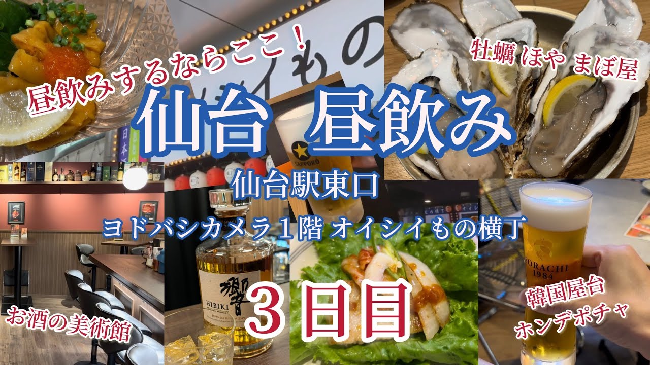 仙台で昼飲みするならここ！ （３日目） 仙台東口 ヨドバシカメラ１階オイシイもの横丁（いろはちハシゴ横丁）🍺 【仙台グルメ】