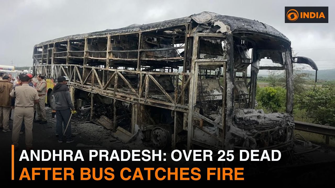 Andhra Pradesh: Over 25 dead after bus catches fire & more news | DD India Live