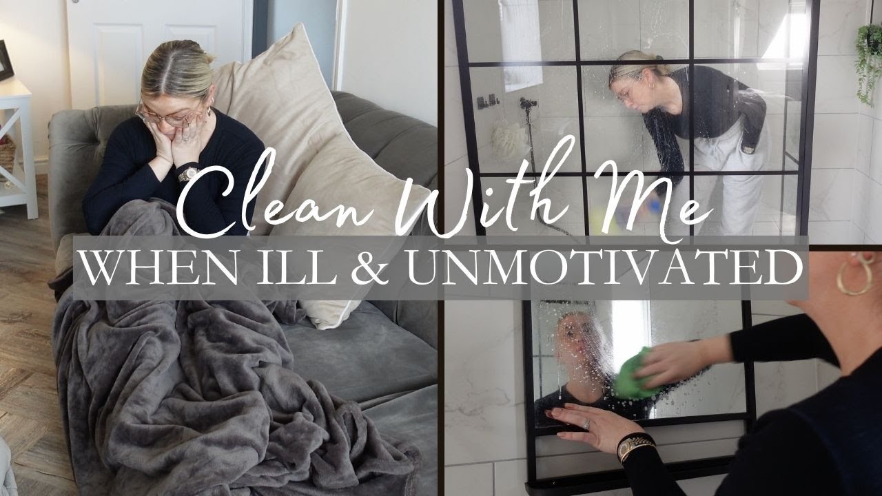 CLEANING MOTIVATION WHEN SICK 🤧 clean & tidy the house with me | Ellie Polly