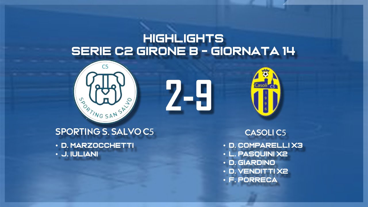 Sporting S. Salvo C5 - Casoli C5 2-9 - HIGHLIGHTS - Serie C2/B 25/26 Giornata 14 - 24-01-26