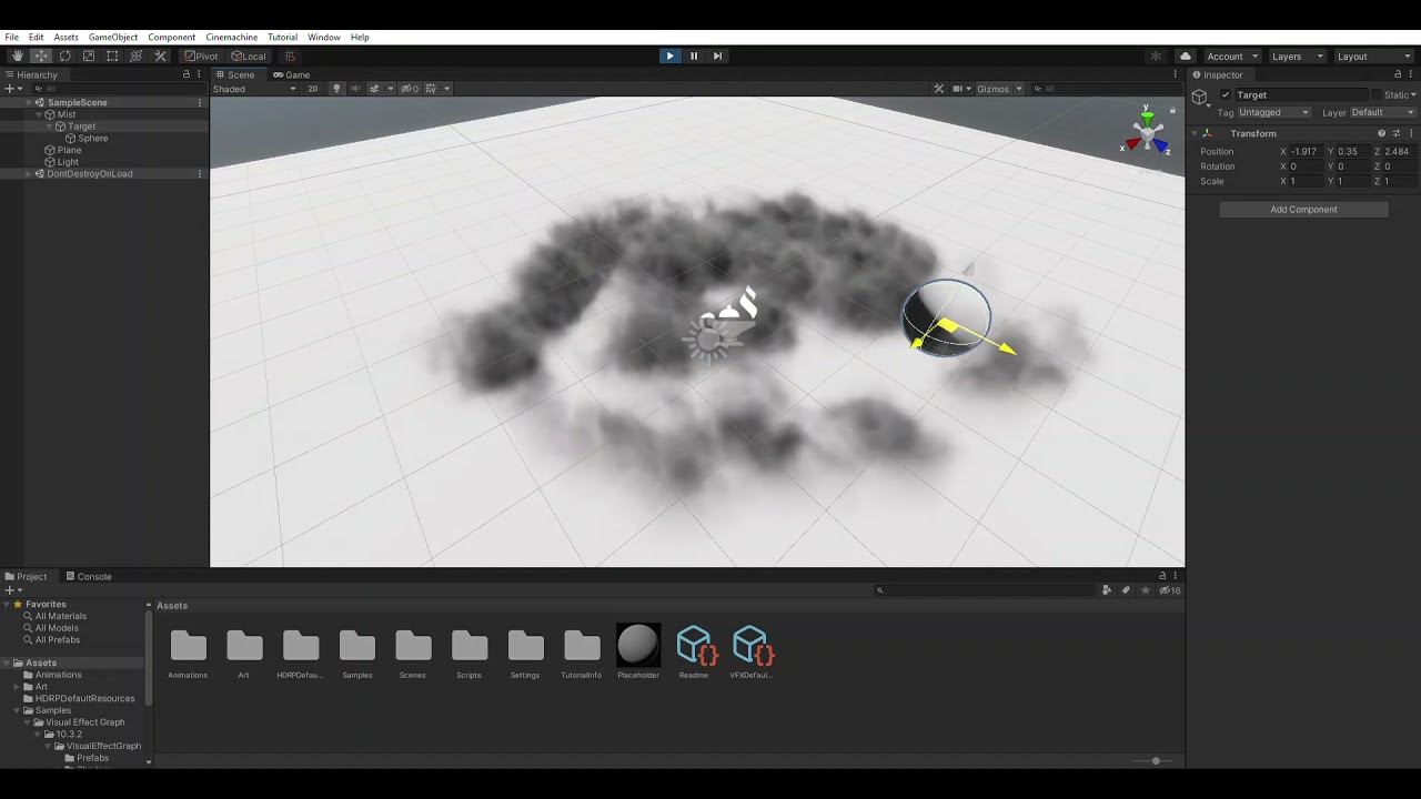 Interactive Fog VFX Graph - Unity