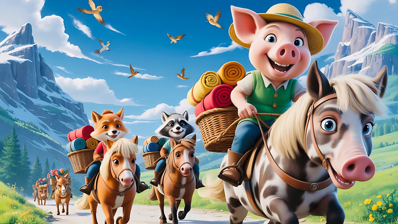 🎵 Brush, Brush, Wiggle Wiggle! 🪥 | Fun Toothbrushing Song for Kids 🐷💃 | Original 3D Animation