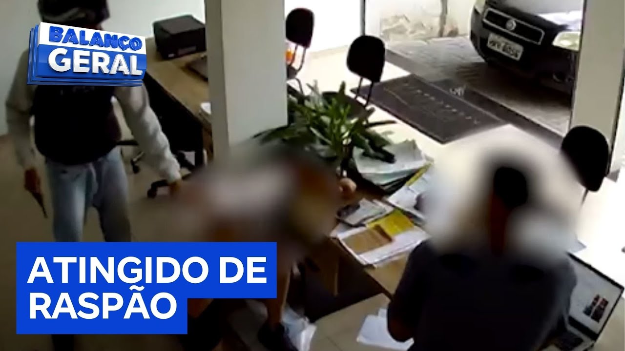 Despachante é atingido de raspão em assalto