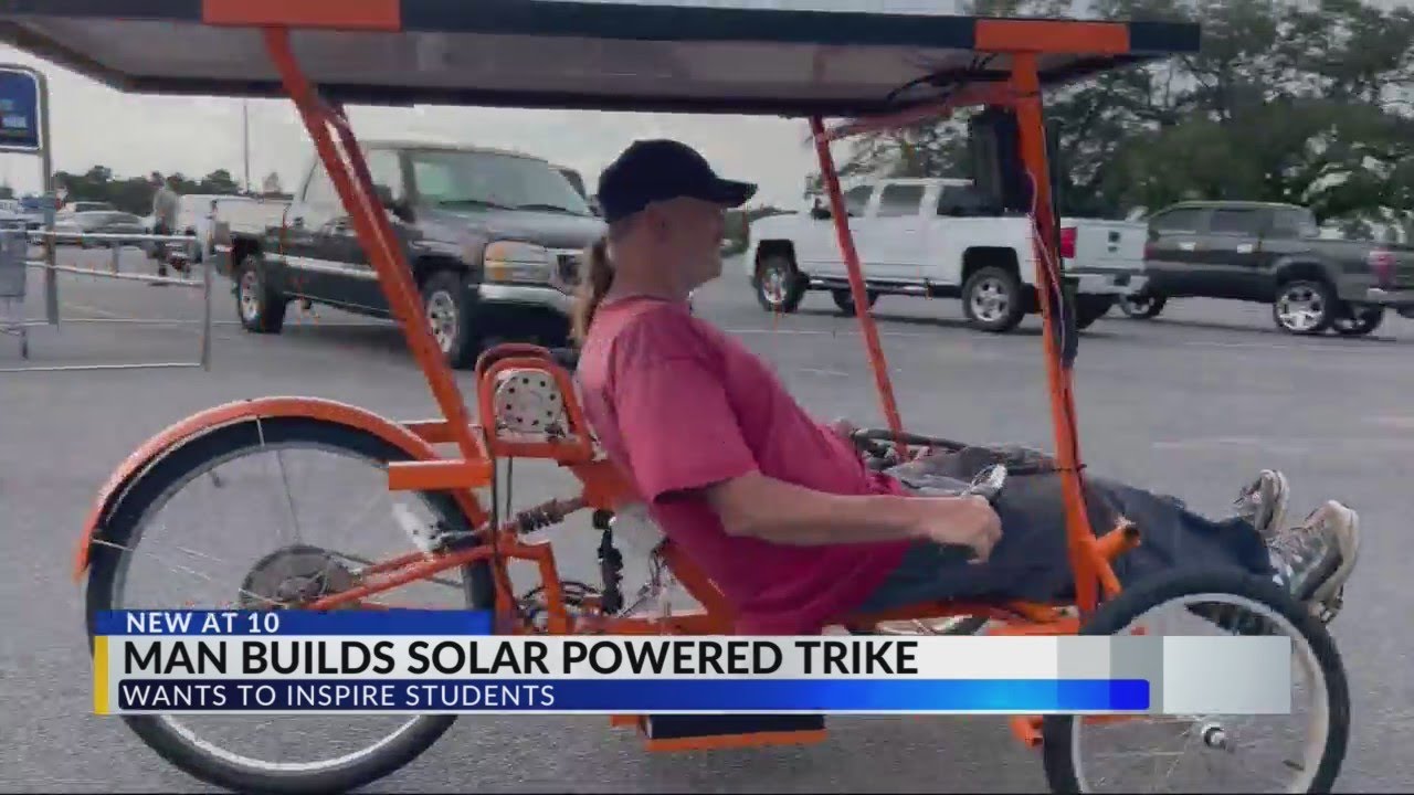 Local man builds trike using solar panels