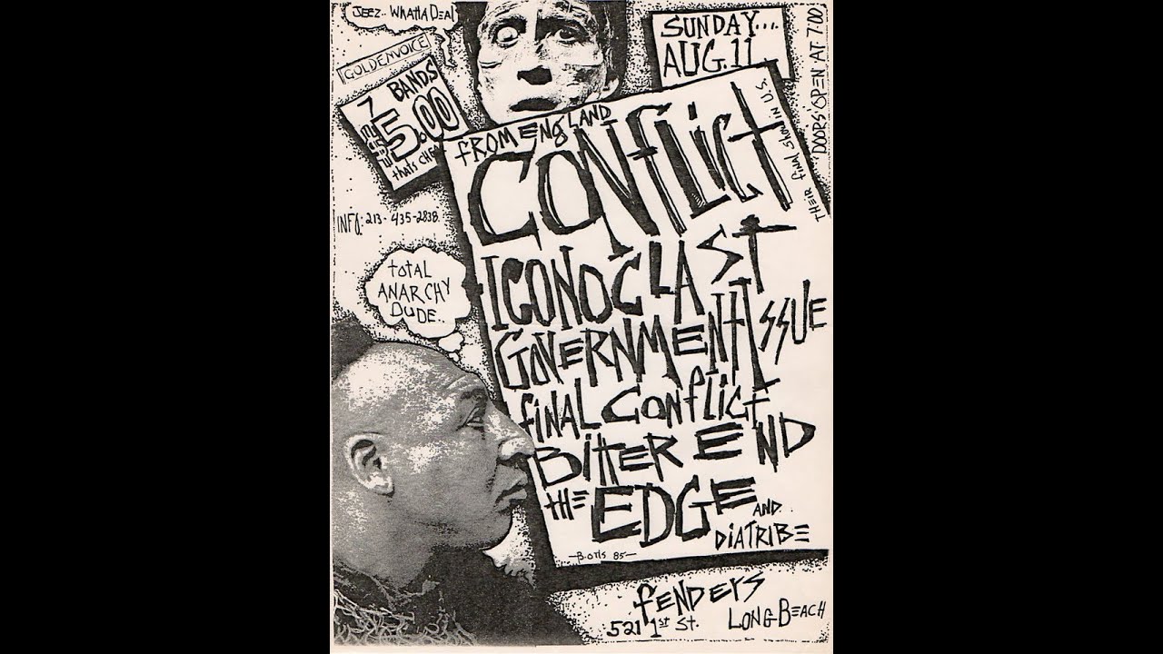 Conflict -  Fenders Ballroom - Los Angeles - 1985
