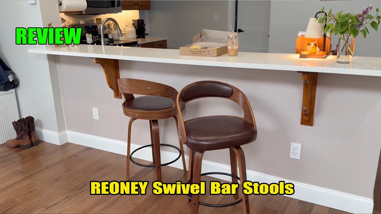 REONEY Swivel Bar Stools Review | Mid-Century Counter Height Chairs Worth It?