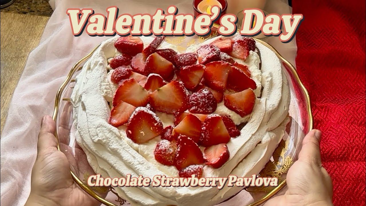 Chocolate Strawberry Pavlova | Bake With Me