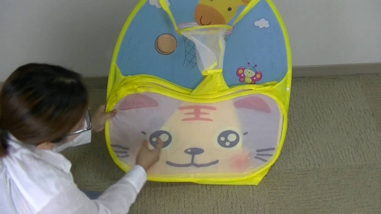 子供用 アニマルプリント ボールプール ベビーサークル 畳み方 開き方 [SHOP　SHIMATARO]