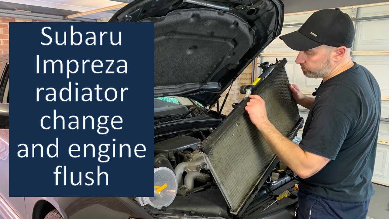 Замена радиатора Subaru Impreza и промывка охлаждающей жидкости