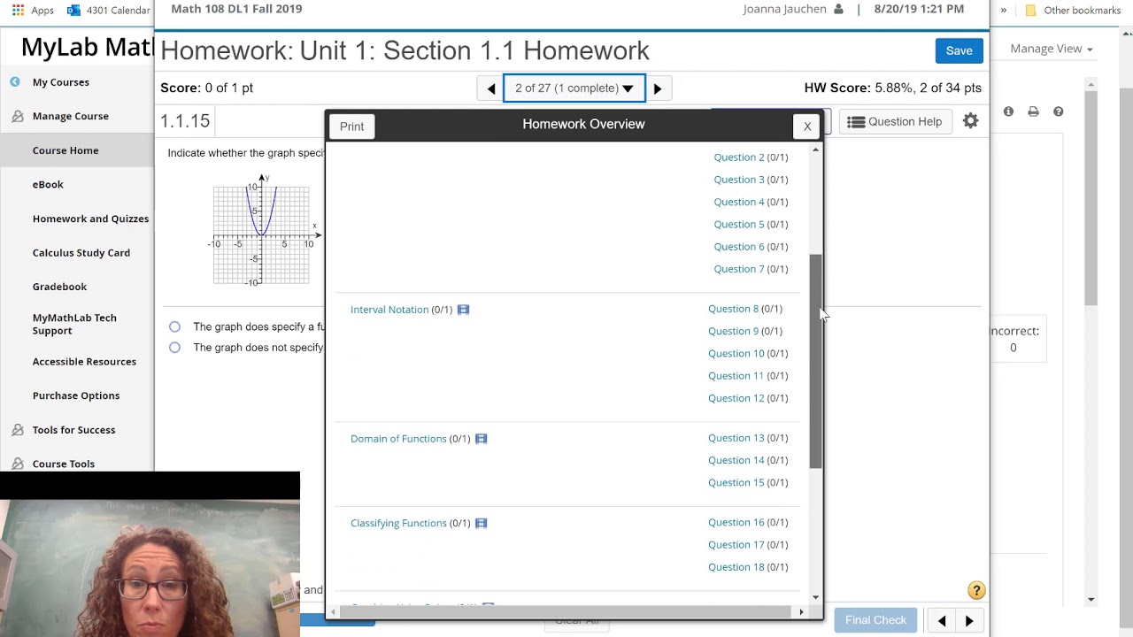 Math 108 - Introduction MyMathLab