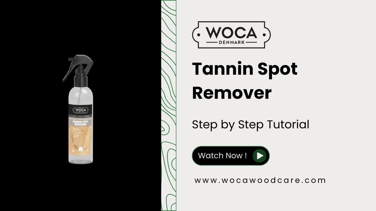 How to remove black stains on wood with WOCA Tannin Spot Remover