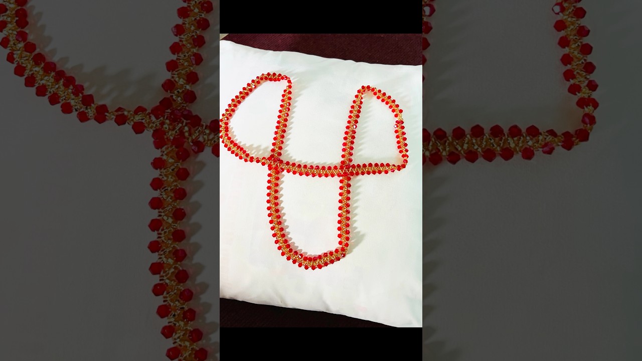 Simple and easy nepali pote making at home //jewelry making// #shortsvideo #viral #handmade #shorts