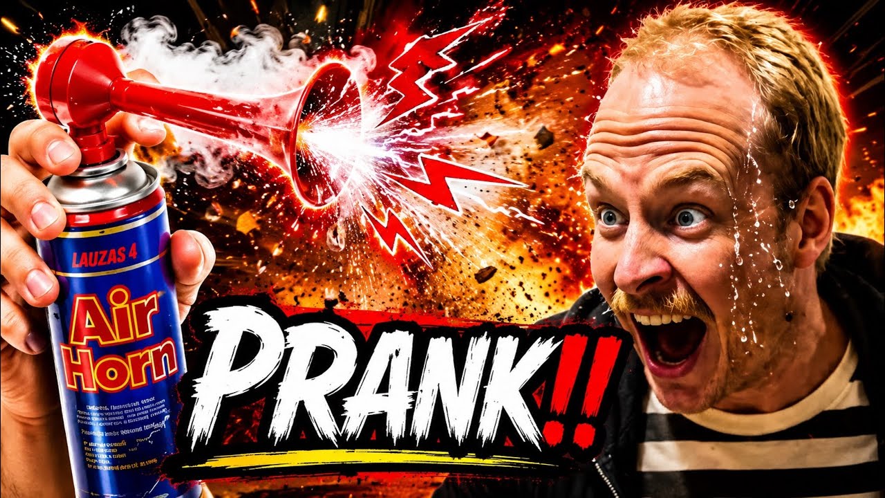 Extreme Air Horn Wake Up Prank