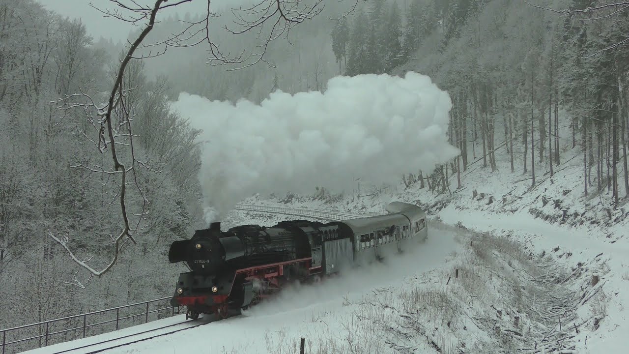 Rodelblitz - Sound, Schnee und Frühling in Thüringen (mit 41 1144 & 50 3501) (HD)