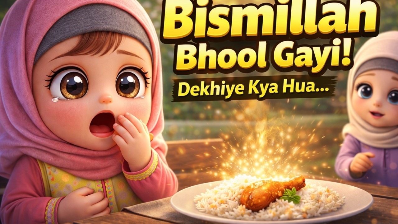 Noor Bhool Gayi Bismillah! 😲 | Cute Islamic 3D Cartoon Story for Kids | Islamic Moral Story