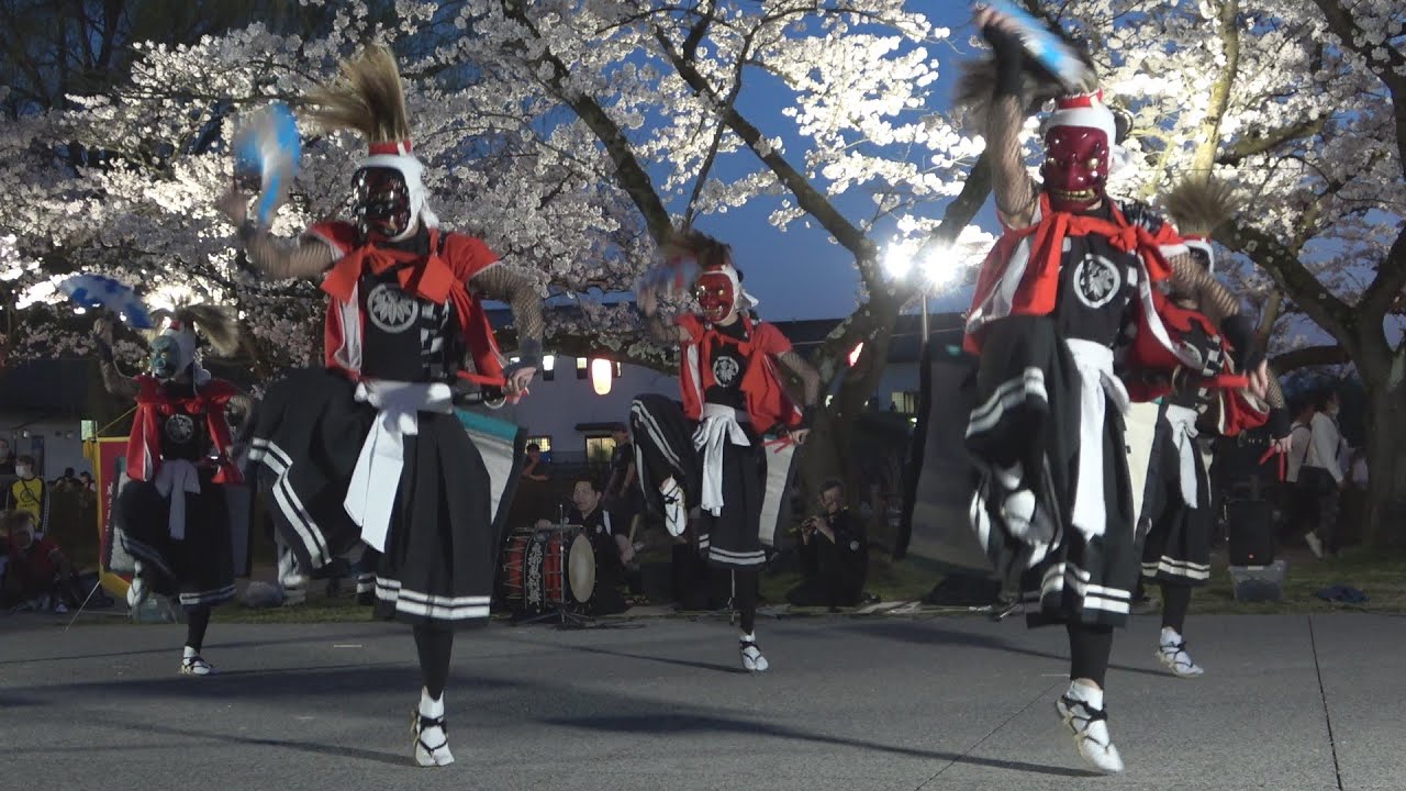 鬼柳鬼剣舞　夜桜公演　北上展勝地さくらまつり　2024