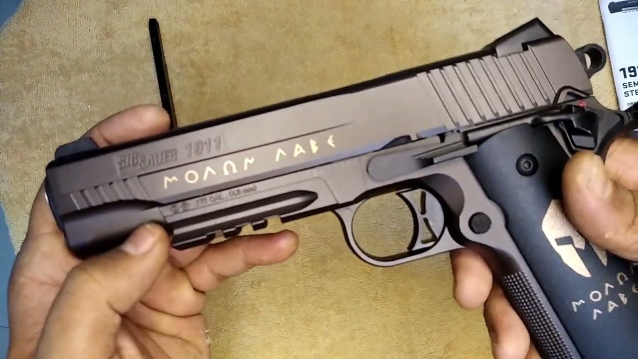 Sig Sauer 1911 SPARTAN .177 caliber CO2 Powered Air Gun technical review Malayalam No License needed
