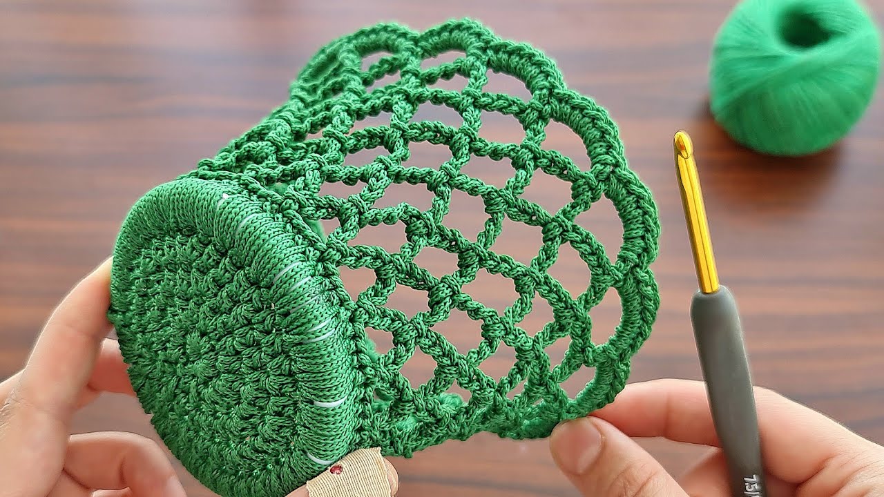 SUPER BEAUTIFUL 😉 MUY BONİTO Super easy very useful crochet decorative basket making.