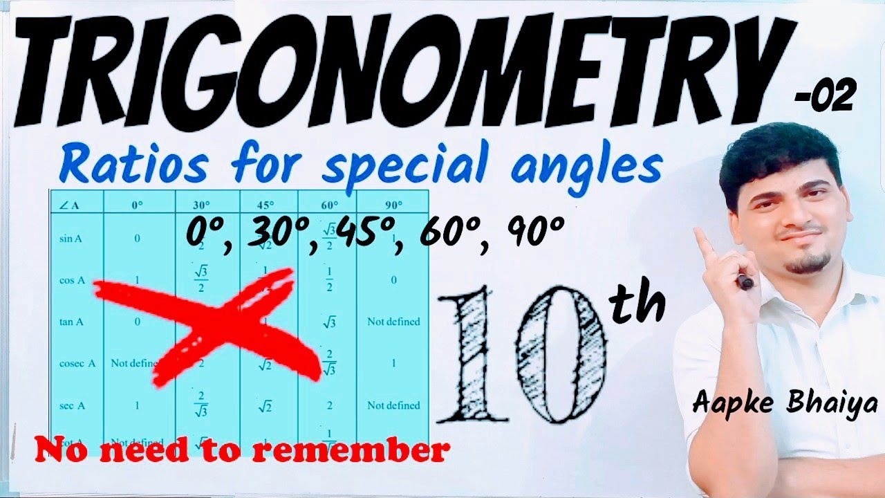 Trigonometric Ratios for special angles🔥| CLASS 10 MATHS | NCERT✓ | CBSE/ICSE | Aapke Bhaiya 