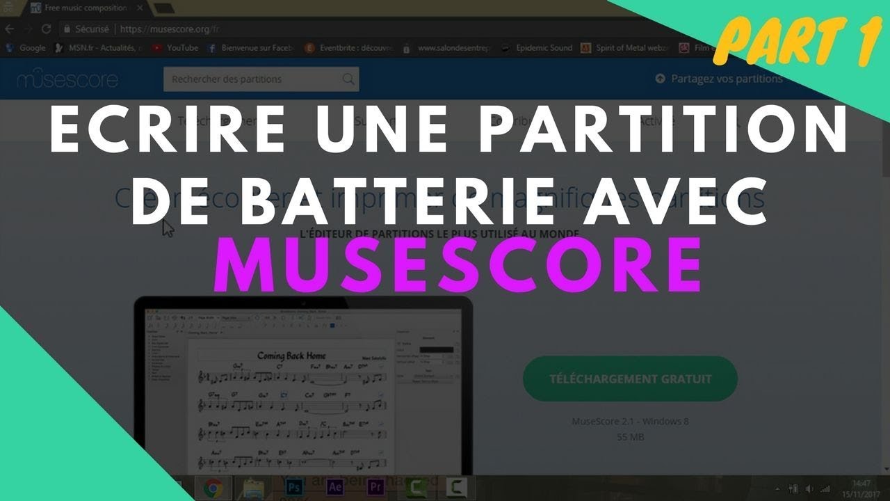 [TUTO] Ecrire une partition de batterie sur MuseScore - PART #1