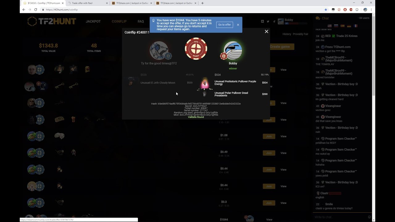 DOUBLE OR NOTHING TILL $1k FLIP HAPPENS LMFAO [Tf2 Gambling Session]