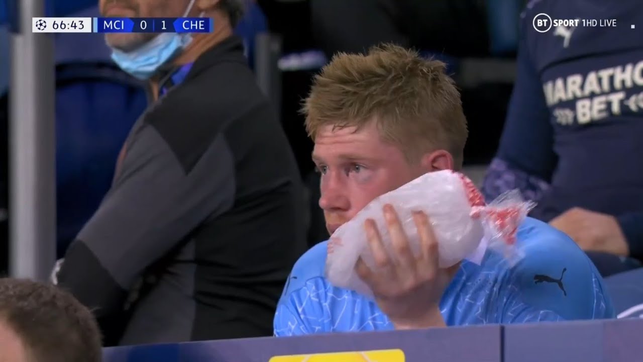 The professional injury that sent De Bruyne out ucl final against Chelsea (Rudiger vs De Bruyne)2021
