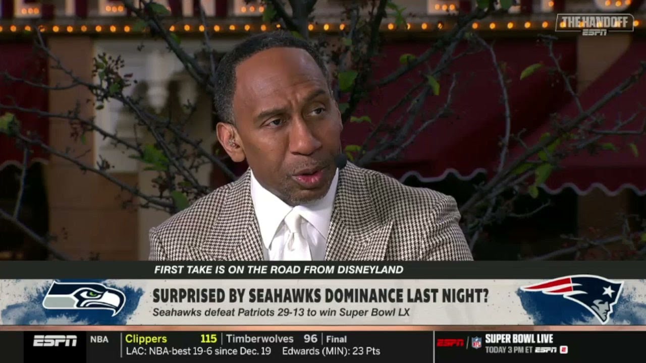 Stephen A. surprised by Sam Darnold and Seahawks defense dominate Pats in Super Bowl LX | FIRST TAKE