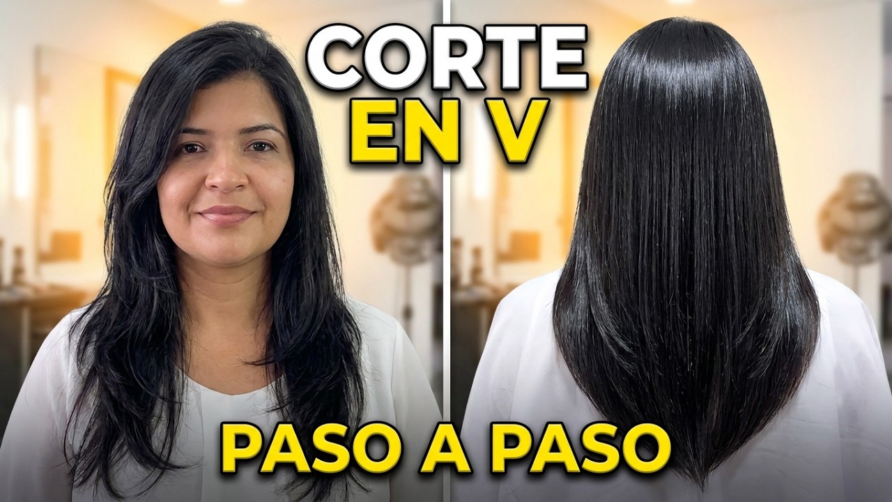 ¡Aprende a hacer un corte en V fácil y rápido!