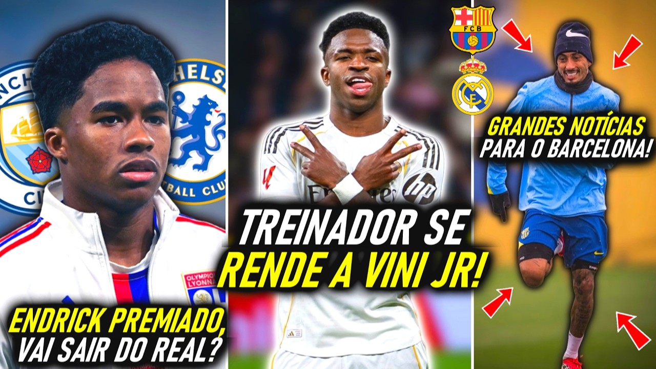 VINI JR CHOCA TREINADOR! - ENDRICK IMPRESSIONA e VAI SAIR!? - CR7 IMPARÁVEL! -  MBAPPE VOLTOU!