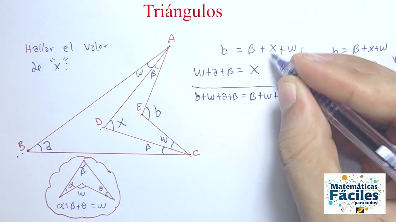 3.16. Ejemplo de triángulo, propiedad del boomerang  - TRIÁNGULOS  - GEOMETRÍA
