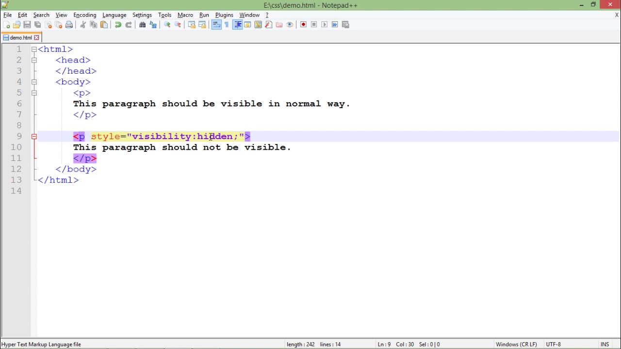 CSS - Visibility