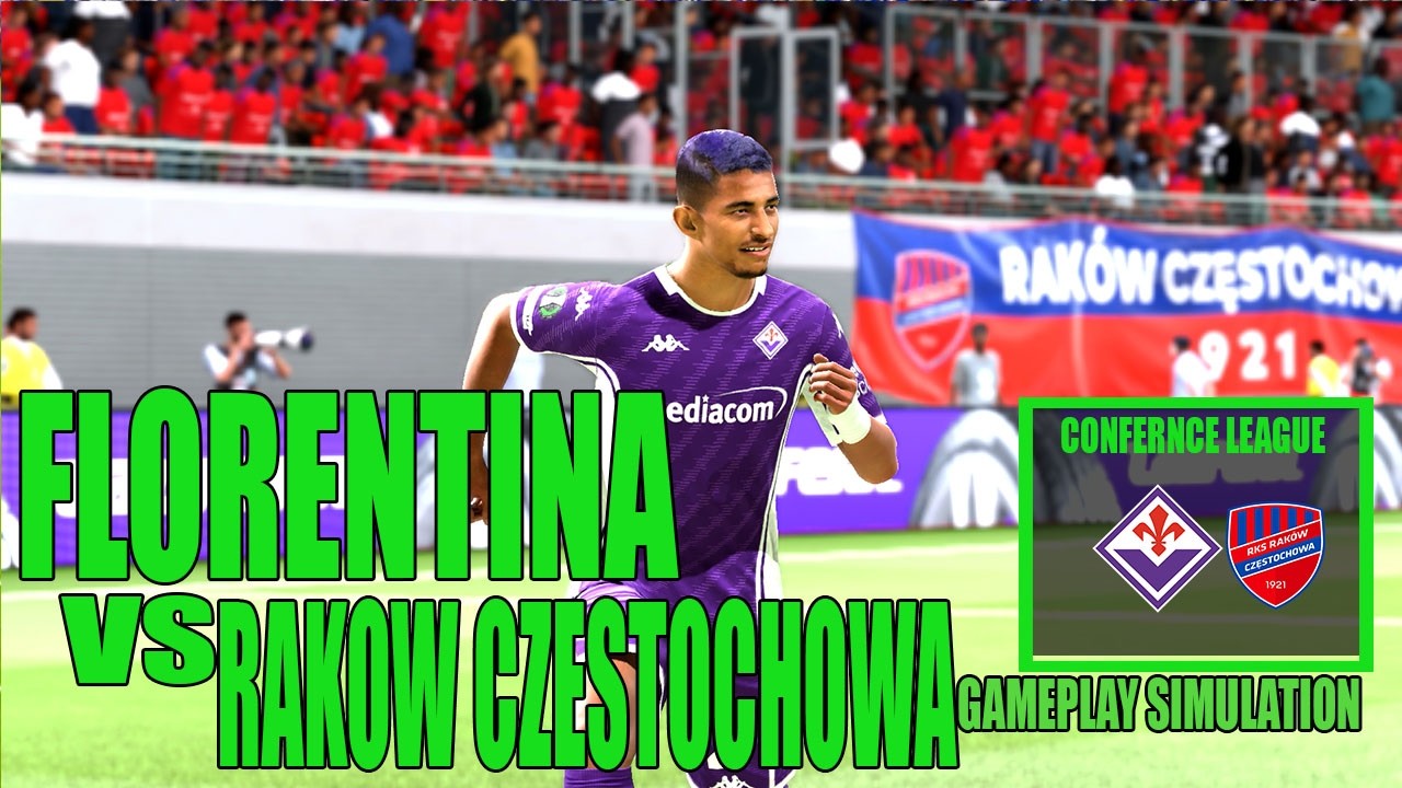 Fiorentina vs Raków Częstochowa | UEFA Europa Conference League Gameplay Simulation | EA FC