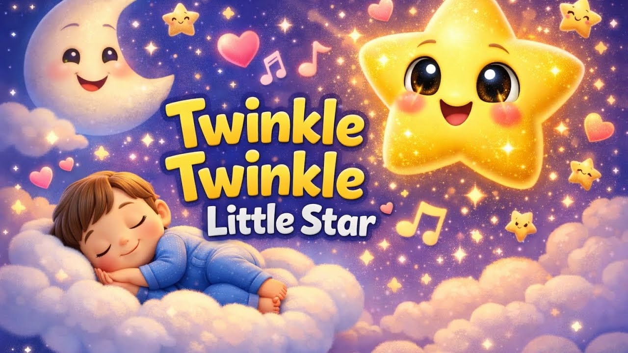 Twinkle Twinkle Little Star 🌟 | Cute Baby Sleep Song | Kids Lullaby#KidsVideo