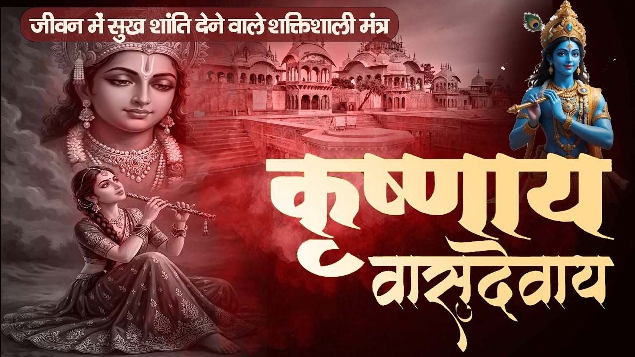 1 HOURS - कृष्ण मंत्र 108 बार | कृष्णाय वासुदेवाय | Krishnaya Vasudevaya | Powerful #krishnabhajan