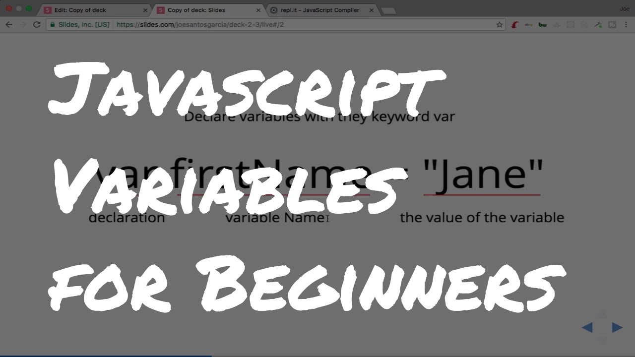 Javascript Tutorial for Beginner Web Developers: #1 What is a Javascript Variable? (For Beginners)