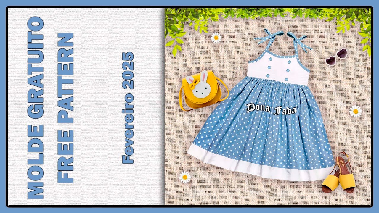 Vestido de Alcinhas  - 1 a 14 anos