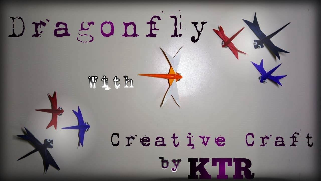 Easy Origami Dragonfly l How To Make a Easy Dragonfly Out of Paper
