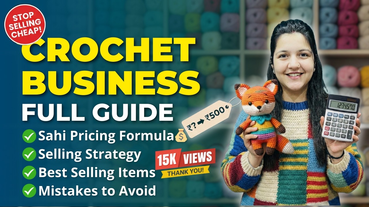 ₹50 ki Wool se ₹500 ka Profit?🧶Crochet Pricing & Selling Secrets Revealed! | Crochet from Home