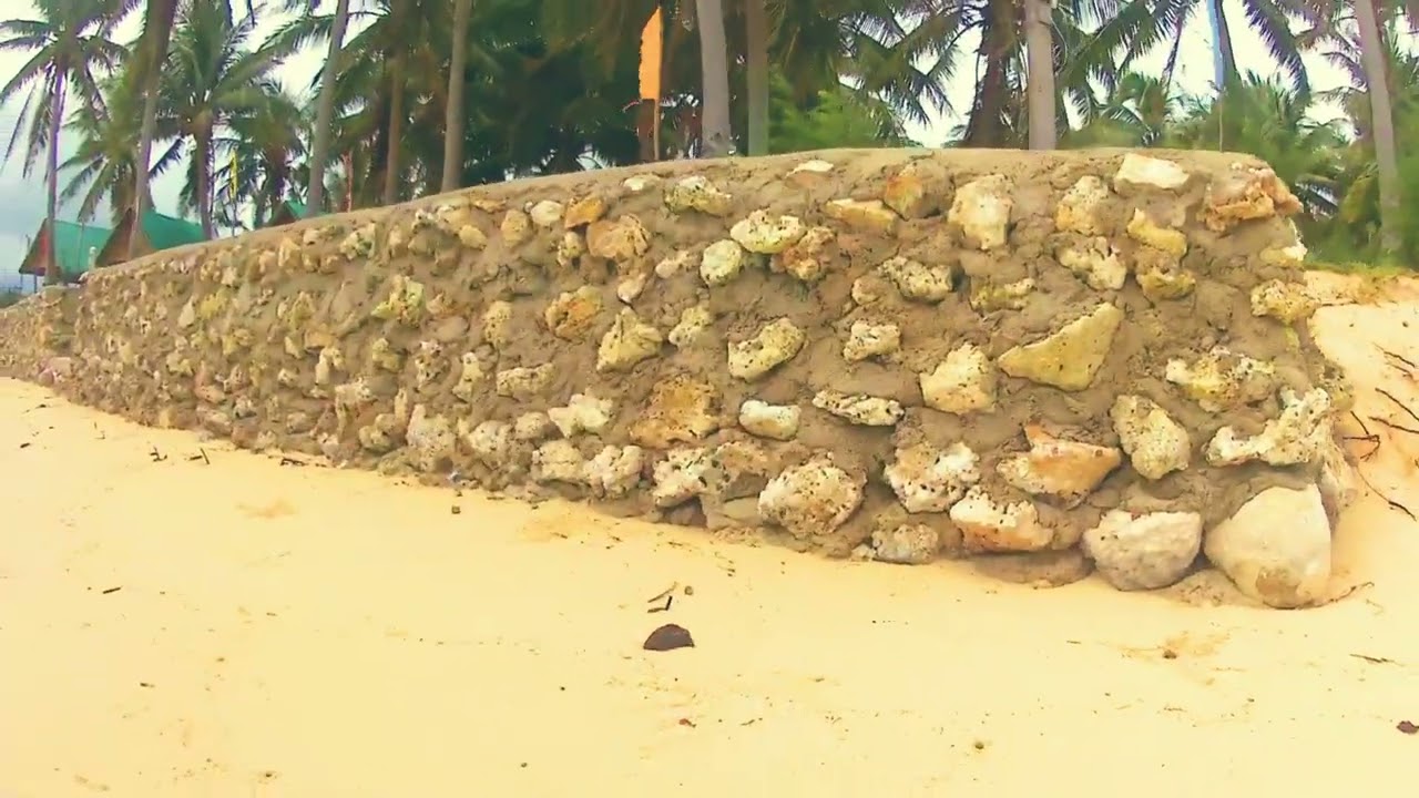 Jomalig updates! Coral's ginawang panambak(sea wall) ng isang beach resort! #jomaligisland