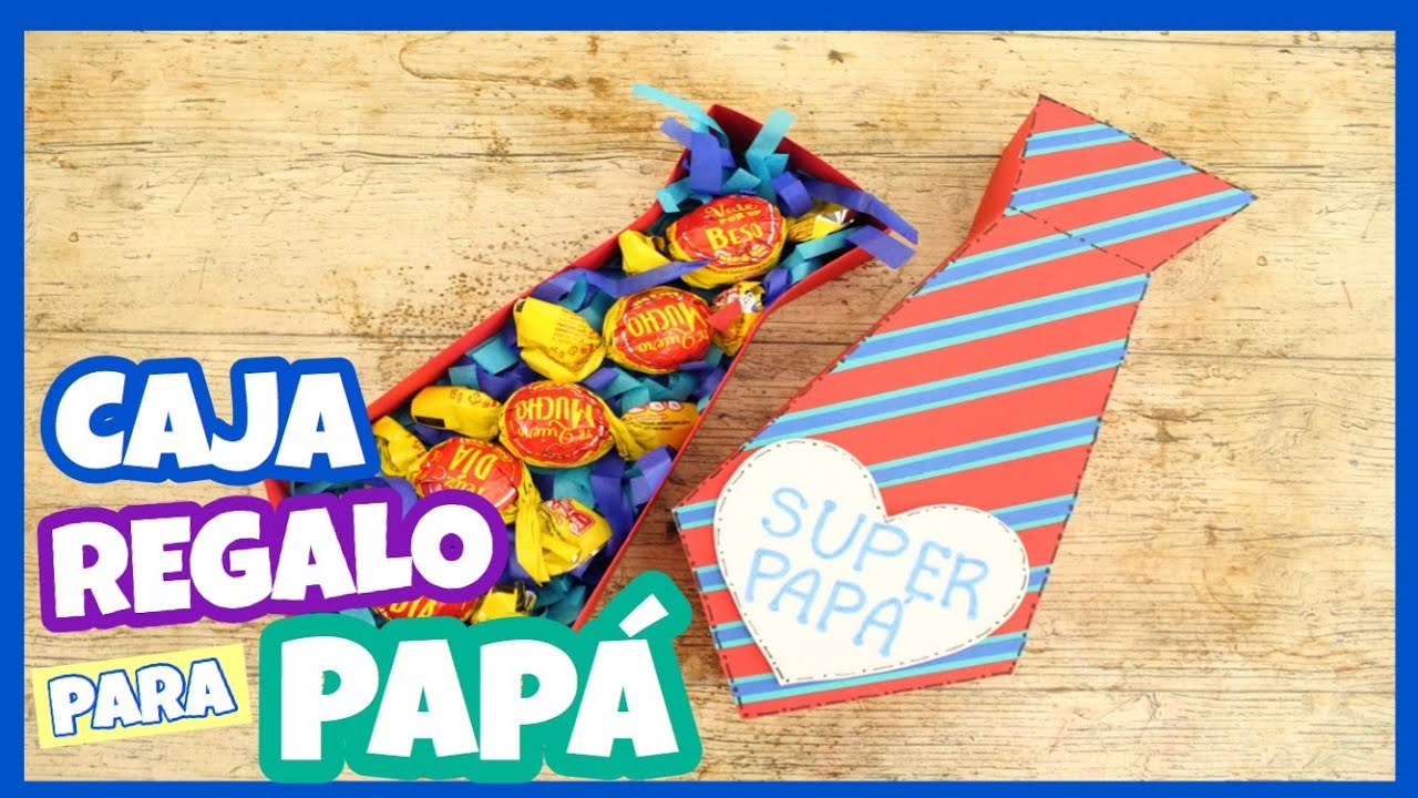 CAJITA DE REGALO EN FORMA DE CORBATA PARA EL DÍA DEL PADRE || DIY