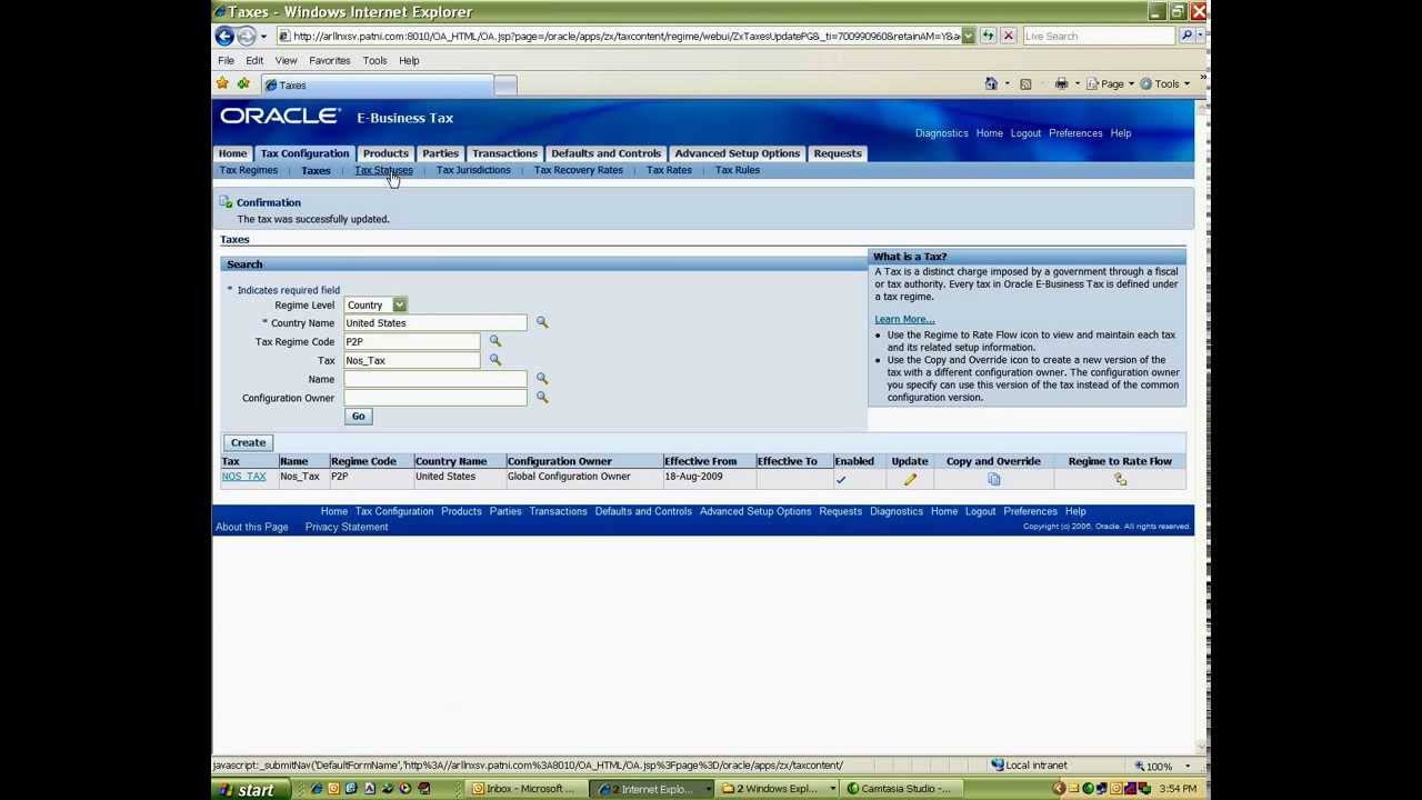 R12 Tax Setup P2P