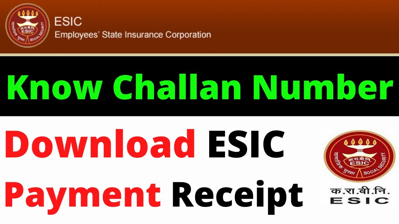 ESIC Challan Receipt Print || How to Get ESIC Challan Number & Download ESIC Payment Receipt