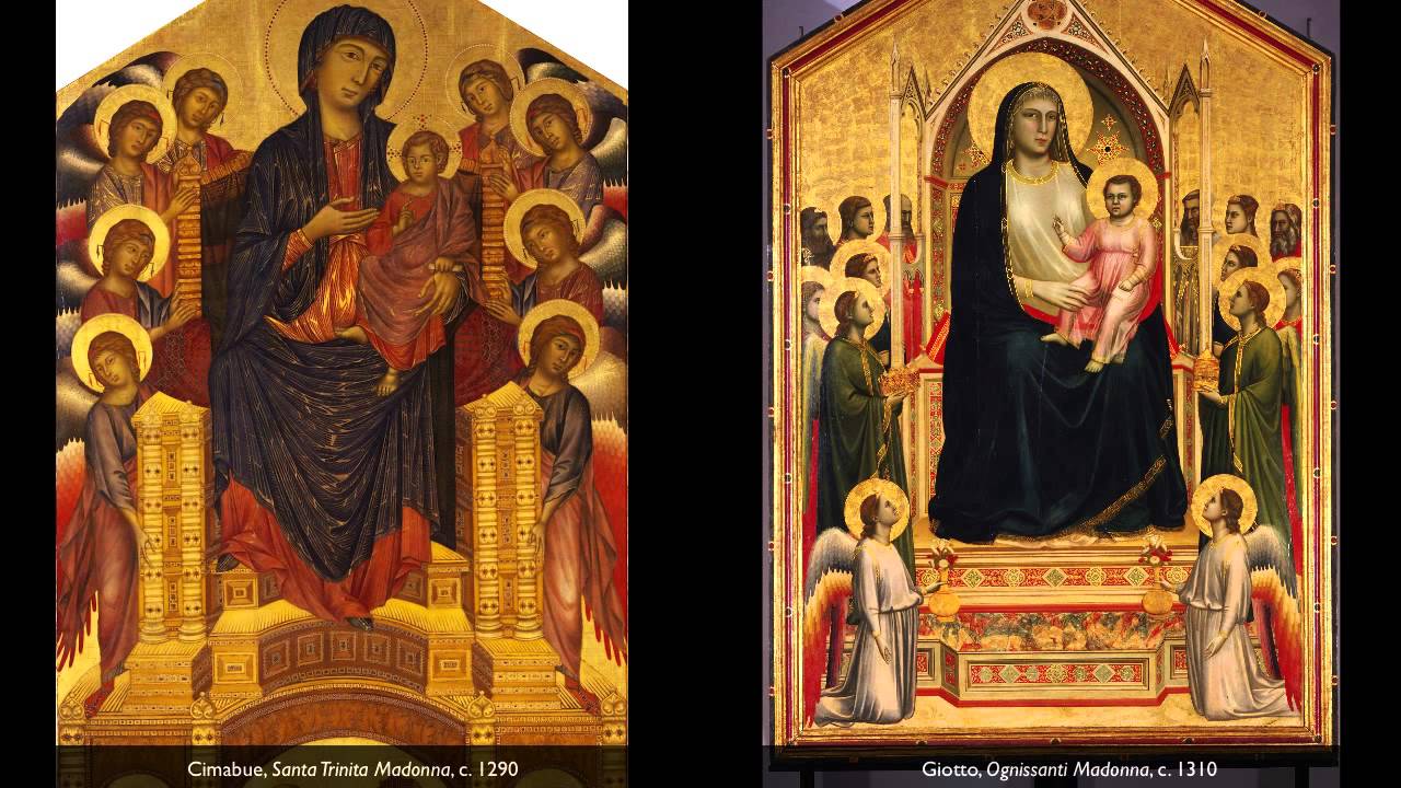 Cimabue, Santa Trinita Madonna & Giotto's Ognissanti Madonna